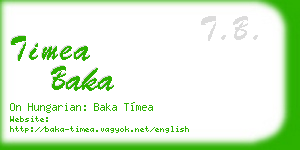 timea baka business card